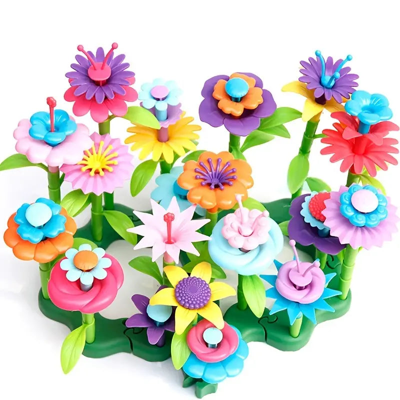 STEM Educational Activity: 72-Piece Flower Garden Building Set for Boys & Girls Ages 3-6 - Creative Arts & Crafts Gift