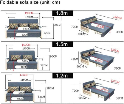 Foldable Sofa Bed with Hidden Storage