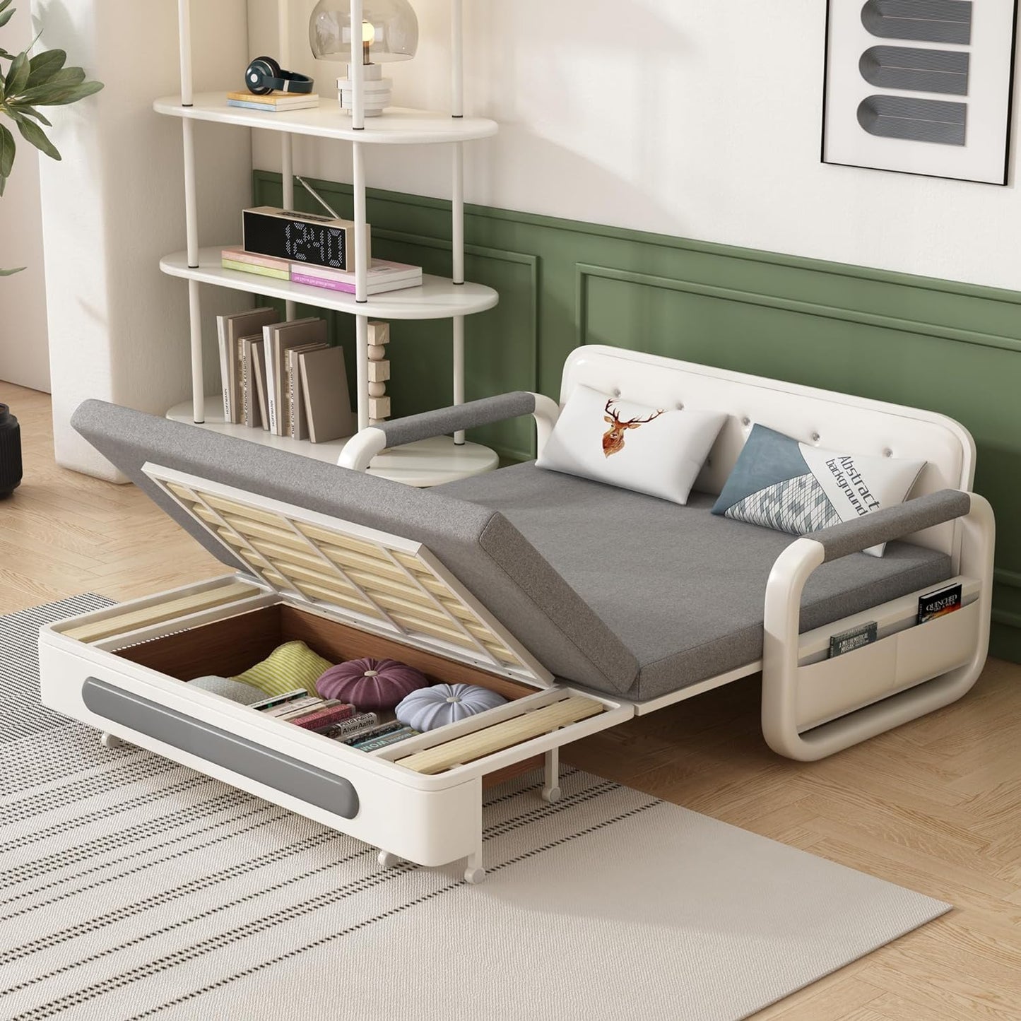 Foldable Sofa Bed with Hidden Storage