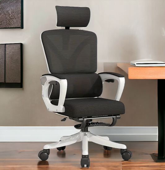 Adjustable Ergonomic Office Chair with Sponge Nylon Mesh Fabric: Ideal for Meetings, Training, and Home Office - Swivel, Reclining, and Comfortable Computer Chair